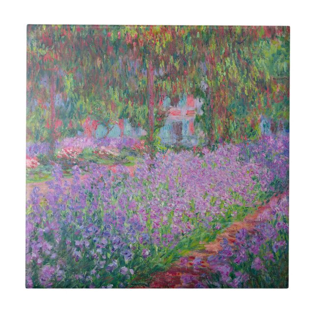 Artists Garden at Giverny av Claude Monet Kakelplatta (Framsidan)