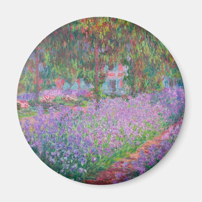 Artists Garden at Giverny av Claude Monet Magnet (Framsidan)