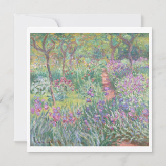 Artists Garden av Claude Monet Flat Note Card Kort