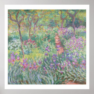 "ARTISTS GARDEN, GIVERNY" 1900 CLAUDE MONET POSTER