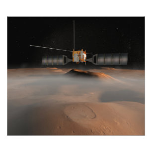 Artists idé om Mars Express-rymdfarkoster Fototryck