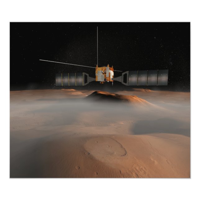 Artists idé om Mars Express-rymdfarkoster Fototryck (Framsidan)