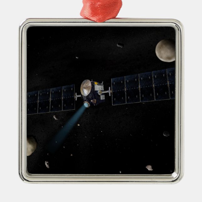 Artists idé om rymdfarkosten Dawn i orbi Julgransprydnad Metall (Framsidan)