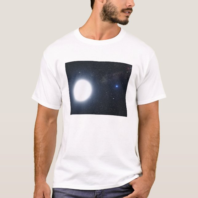 Artists idé som visar binära stjärnsystem tee shirt (Framsida)