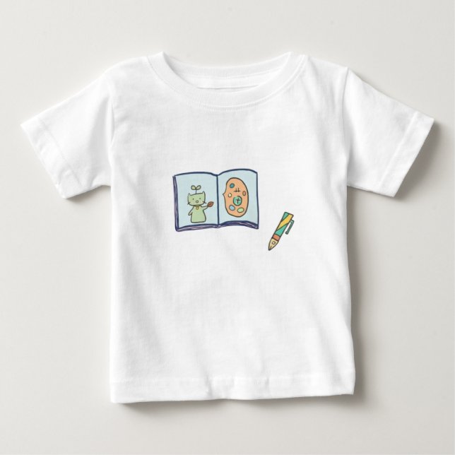 Artists Journey Cute Sketchbook Art T Shirt (Framsida)