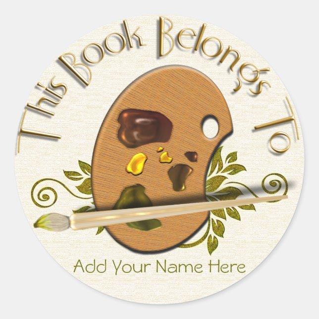 Artists Palette Runt Klistermärke (Framsida)