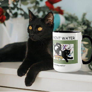 Artists svarta katt mugg
