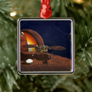 Artists utlämning av insight Lander. Julgransprydnad Metall