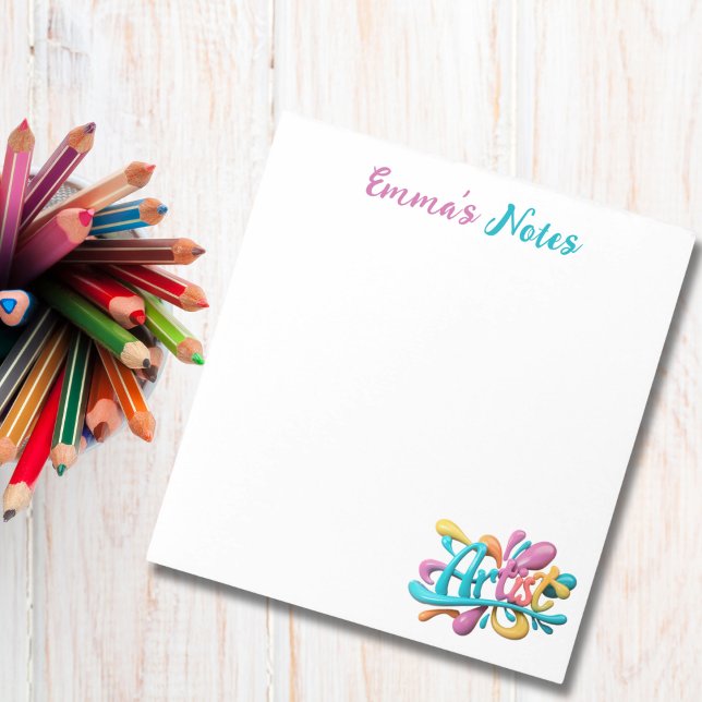 Artistskripttypografi,Färgfull, modern, Snyggt Anteckningsblock (Skapare uppladdad)