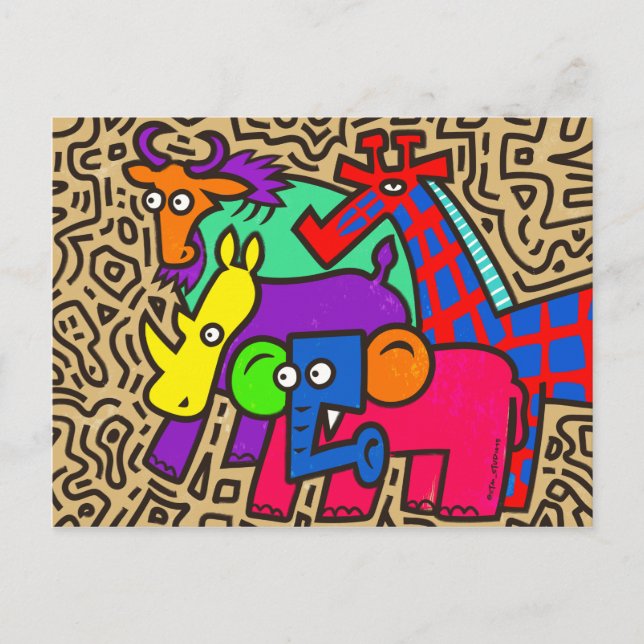 Artkort för vildlevande djur vykort (Framsida)