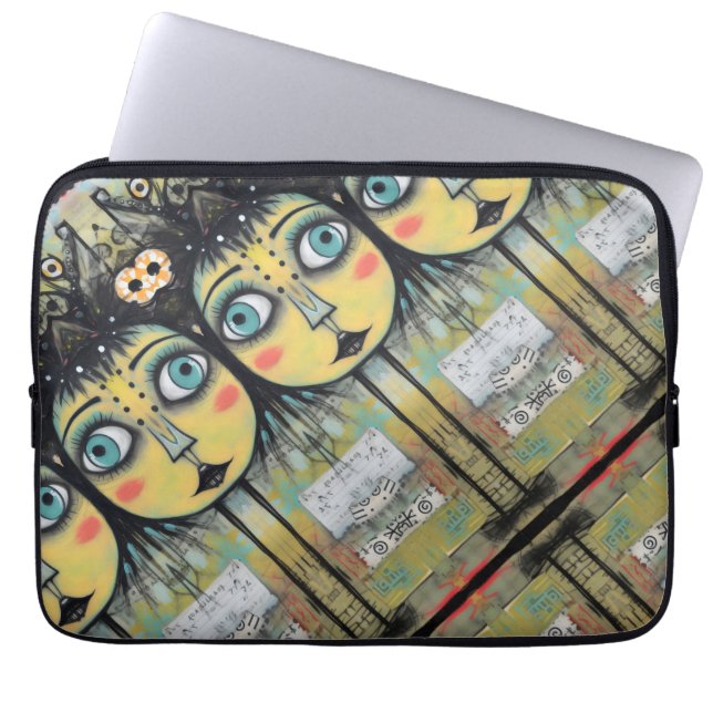 ArtLady 12 Charmerande och slitna Laptop Fodral (Framsidan)