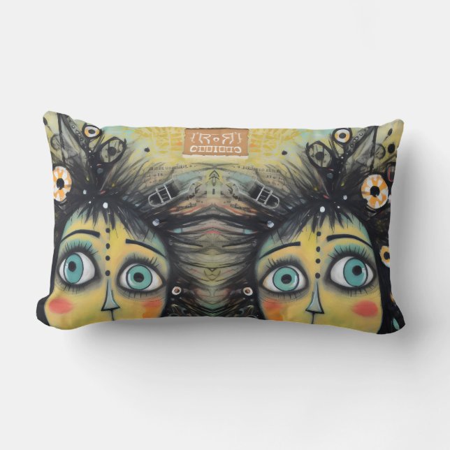 ArtLady 12 Charming och bedrövad Lumbarkudde (Framsida)