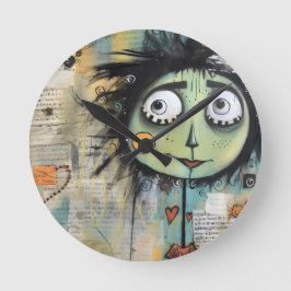 ArtLady 13 Charmerande och slitna Rund Klocka
