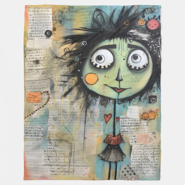 ArtLady 13 Charming och bedrövad Fleecefilt (Framsidan)