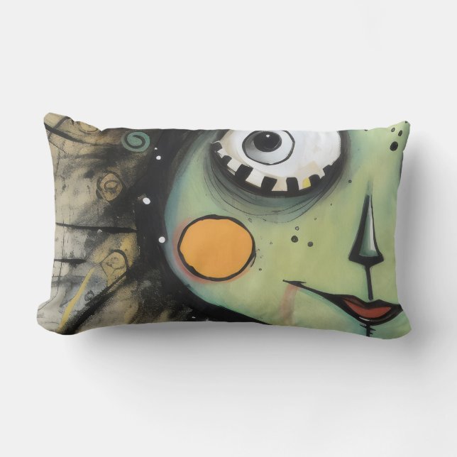 ArtLady 13 Charming och bedrövad Lumbarkudde (Framsida)