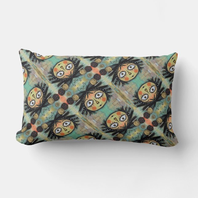 ArtLady 14 Charming och bedrövad Lumbarkudde (Framsida)