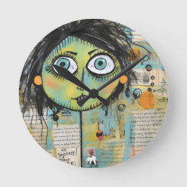 ArtLady 15 Charming och bedrövad Rund Klocka