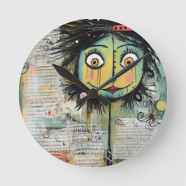 ArtLady 16 Charming och bedrövad Rund Klocka