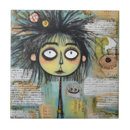 ArtLady 18 Charmig och slitna Kakelplatta