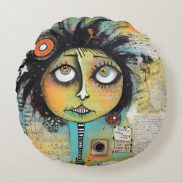 ArtLady 19 Charmig och slitna Rund Kudde