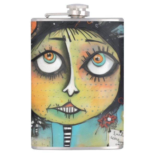 ArtLady 19 Charming och bedrövad Fickplunta (Framsidan)