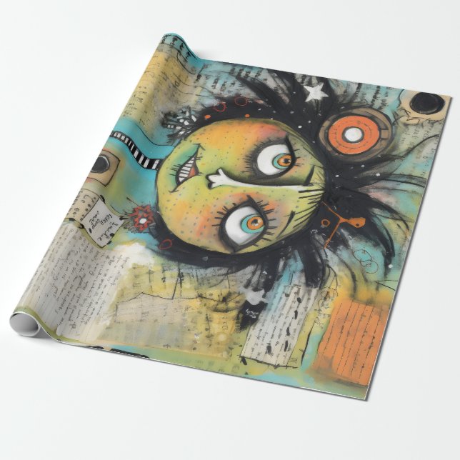 ArtLady 19 Charming och bedrövad Presentpapper (Utrullad)