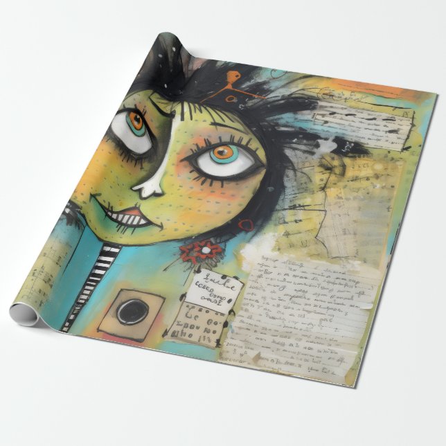 ArtLady 19 Charming och bedrövad Presentpapper (Utrullad)