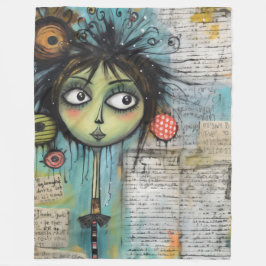 ArtLady 20 Charmerande och slitna Fleecefilt