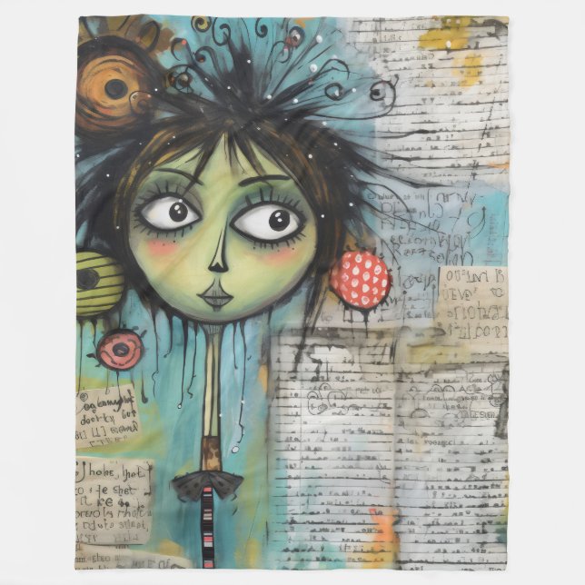 ArtLady 20 Charming och bedrövad Fleecefilt (Framsidan)