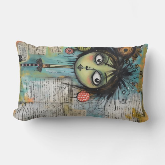 ArtLady 20 Charming och bedrövad Lumbarkudde (Framsida)