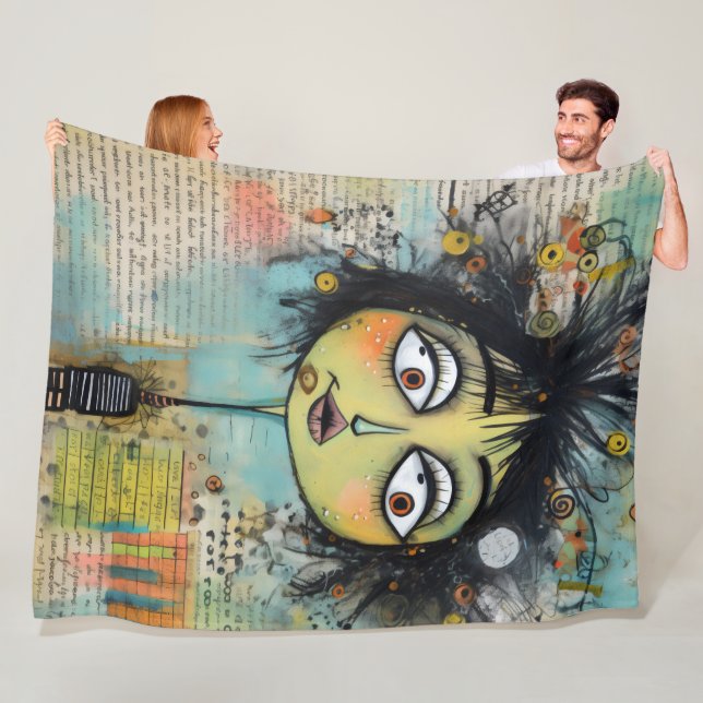 ArtLady 26 Charmerande och slitna Fleecefilt (På plats)