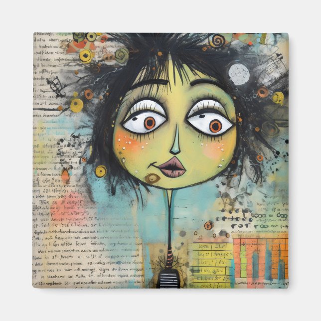 ArtLady 26 Charming och bedrövad Magnet (Framsidan)