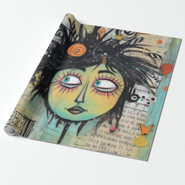 ArtLady 27 Charmerande och förfallen Presentpapper (Utrullad)