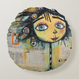ArtLady 28 Charmig och slitna Rund Kudde