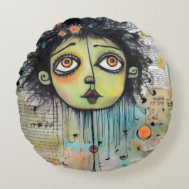 ArtLady 29 Charmig och slitna Rund Kudde