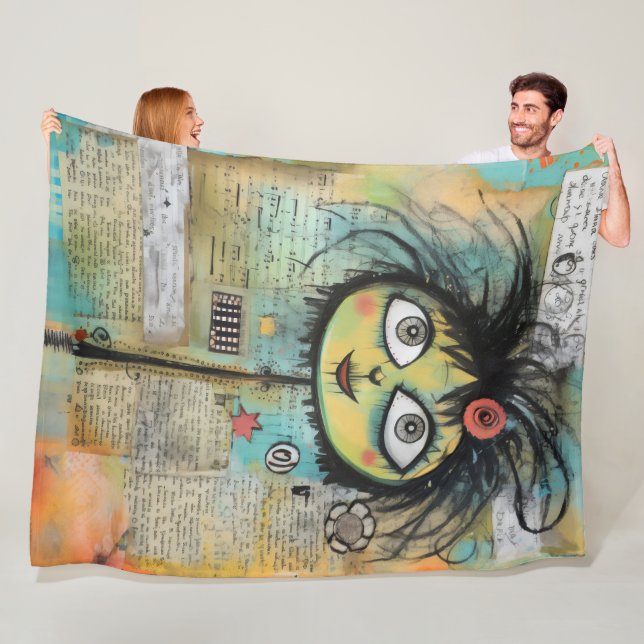 ArtLady 4 Charmerande och förfallen Fleecefilt (På plats)