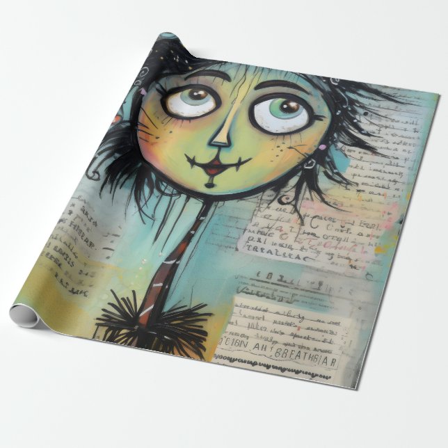 ArtLady 9 Charmerande och förfallen Presentpapper (Utrullad)