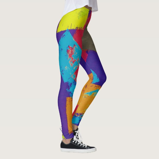Artliga Abstrakt Leggings (Höger)