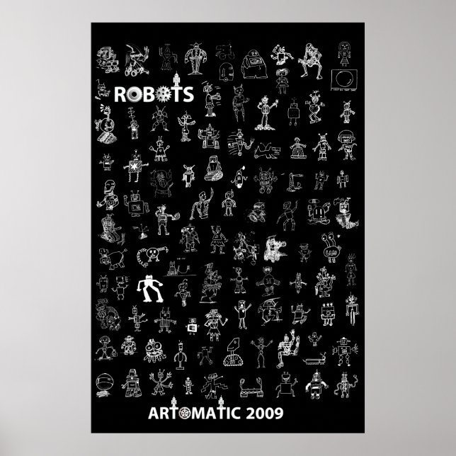 Artomatiska robots 2009 Poster 3 - Black Edition (Framsidan)