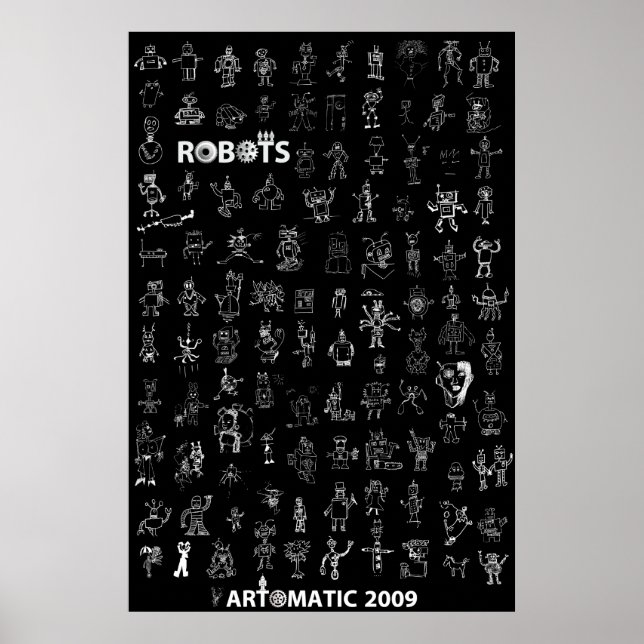Artomatiska robots 2009 Poster 4 - Black Edition (Framsidan)