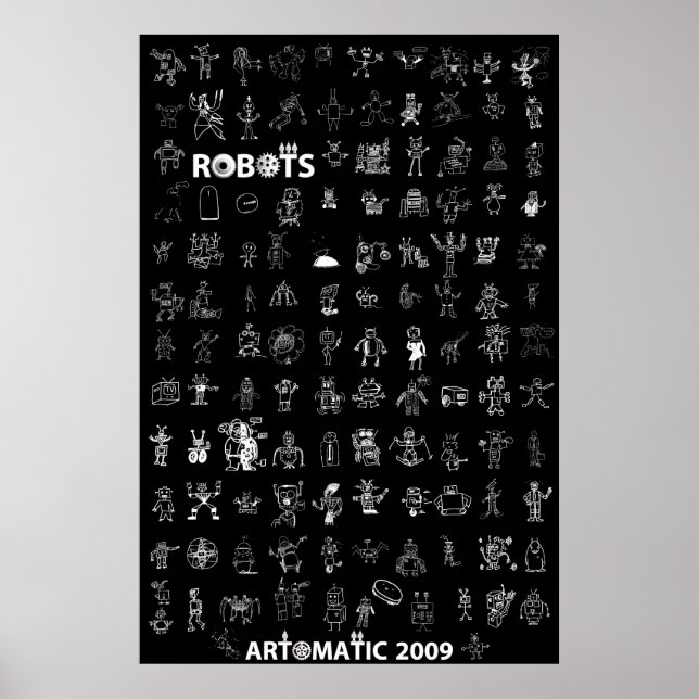Artomatiska robots 2009 Poster 6 - Black Edition (Framsidan)
