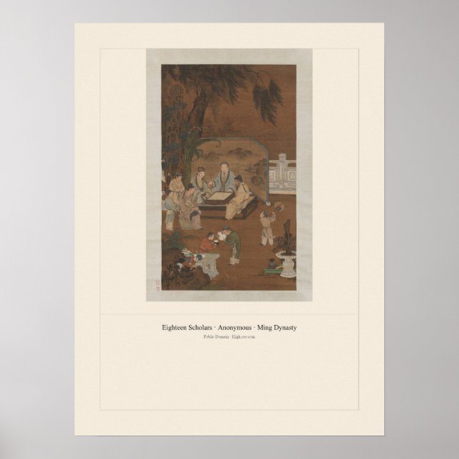 Arton Åtta Scholar - Anonym, Mingdynastin Poster (Framsidan)