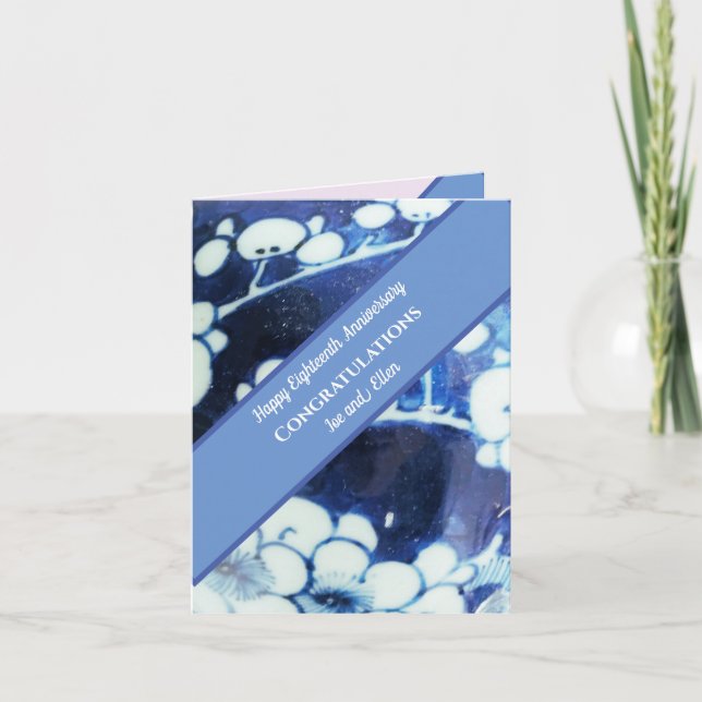 Artonde Bröllop-årsdagen Kort (Framsida)