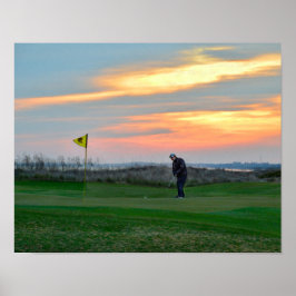 Artonde Hål vid Sunset på Kiawah Poster