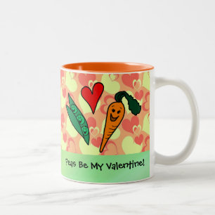 Ärtor är min valentin Två-Tonad mugg