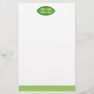Ärtor i en pod brevpapper