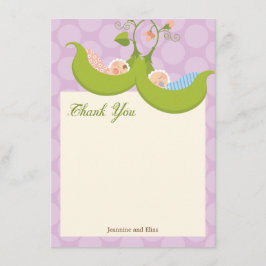 Ärtor i en pod kopplar samman tack för