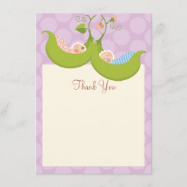 Ärtor i en pod kopplar samman tack för