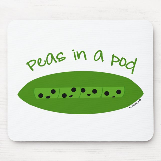 Ärtor i en pod (PS vid lilkolohe Jessica) Mousepad Musmatta (Framsidan)
