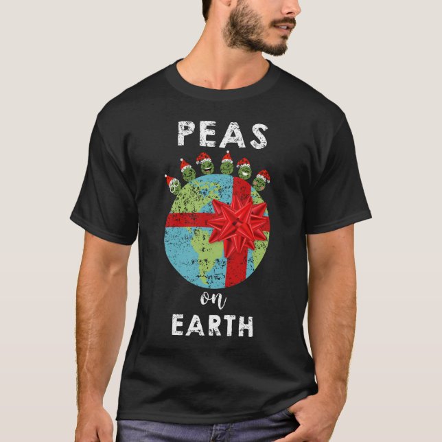 Ärtor på för helgdagVeggie för jord rolig vits Tee Shirt (Framsida)